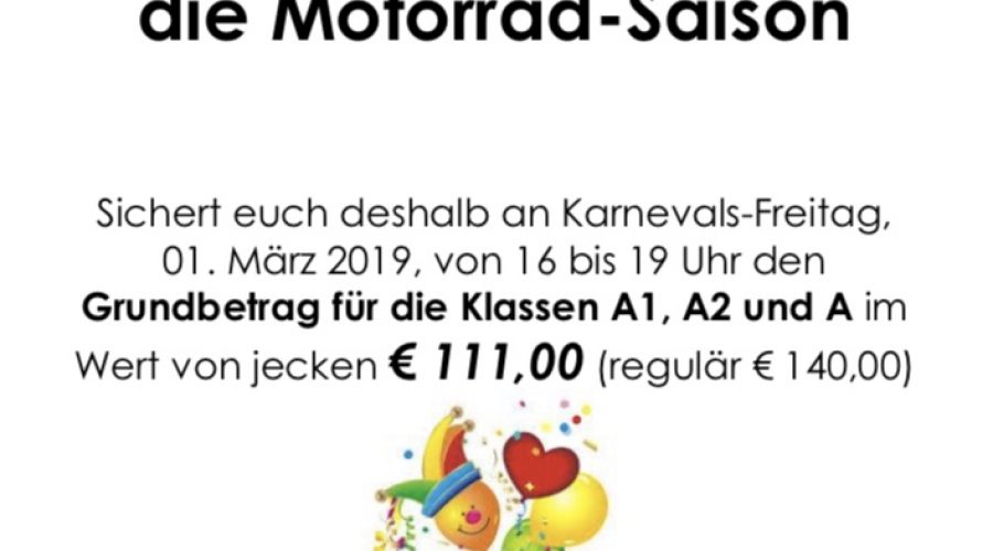 Wir starten in die Motorradsaison am 1. März