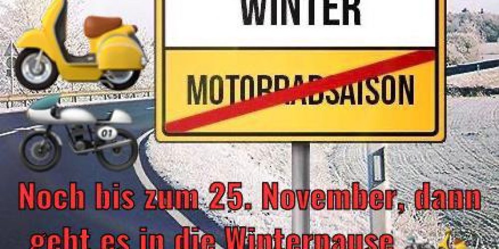 Praktische Motorrad Ausbildung noch bis zum 25.11.2020